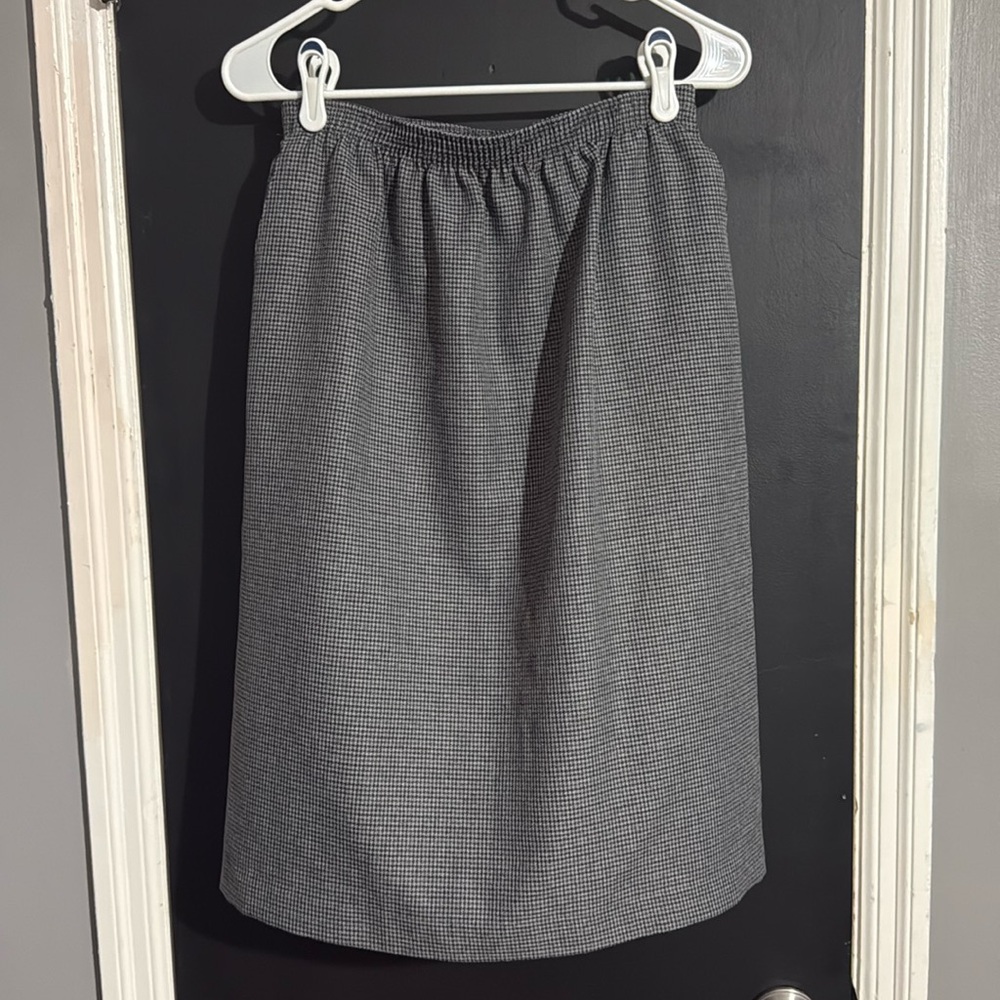 Alfred Dunner Vintage Retro Houndstooth A-Line  Skirt Size: 12 Length: 25”